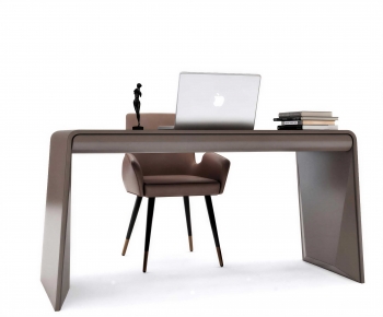 Modern Computer Desk And Chair-ID:371370086