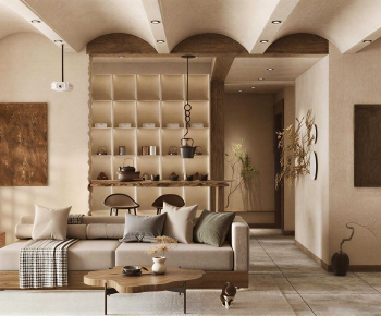Wabi-sabi Style A Living Room-ID:262252097
