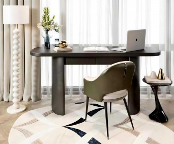 Modern Computer Desk And Chair-ID:110614066