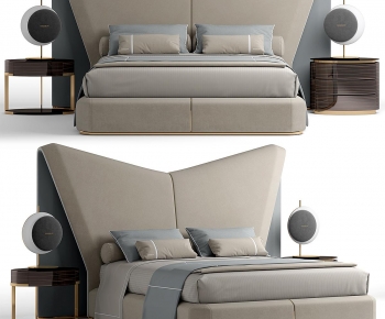 Modern Double Bed-ID:875958927