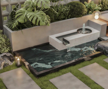 Modern Rockery Waterscape-ID:807568071