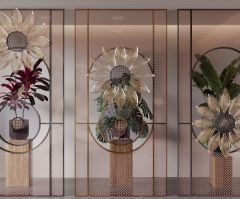 Southeast Asian Style Metal Screen Partition-ID:107861049