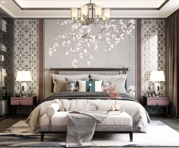 New Chinese Style Bedroom-ID:530961997