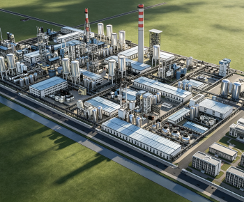 Modern Industrial Building-ID:923537971