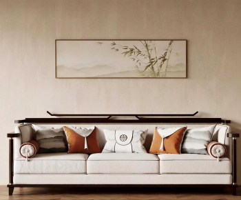 New Chinese Style Three-seat Sofa-ID:987026934