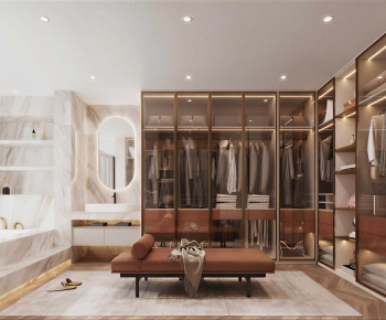 Modern Clothes Storage Area-ID:252420963