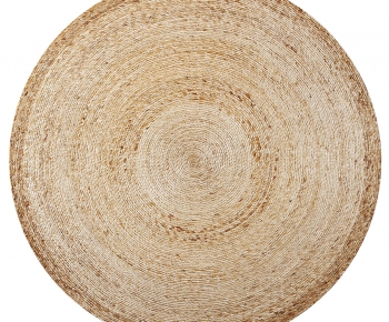 Wabi-sabi Style Circular Carpet-ID:642151125