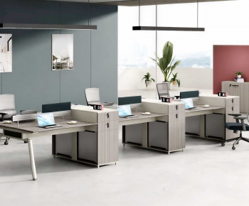 Modern Office Desk And Chair-ID:433960024