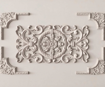 European Style Plaster Carved Top Plate-ID:663315063