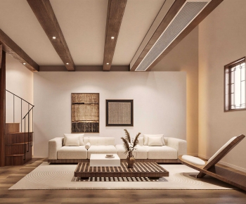 Wabi-sabi Style A Living Room-ID:620866066