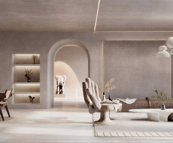 Wabi-sabi Style A Living Room-ID:600822937