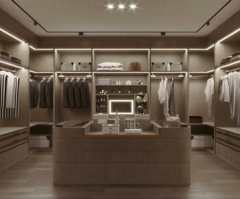 Modern Clothes Storage Area-ID:413138938