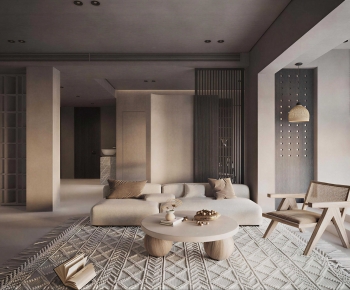 Wabi-sabi Style A Living Room-ID:914614923