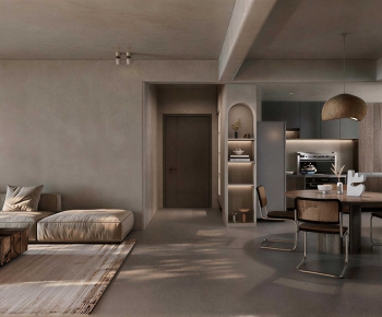 Wabi-sabi Style A Living Room-ID:973486902