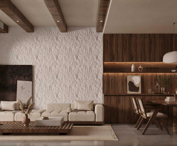 Wabi-sabi Style A Living Room-ID:285320047