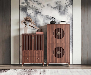New Chinese Style Side Cabinet-ID:582021005