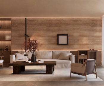 Wabi-sabi Style A Living Room-ID:117429971