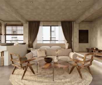 Wabi-sabi Style A Living Room-ID:316797974