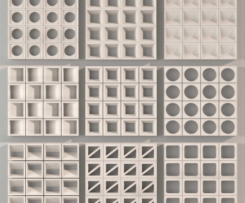 Modern Cement Brick Screen Partition-ID:905216937
