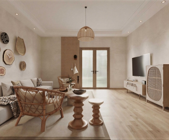 Wabi-sabi Style A Living Room-ID:524385935
