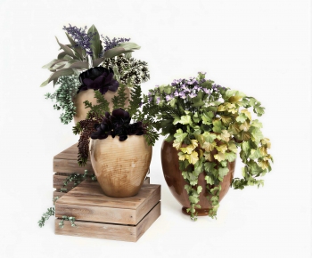 Wabi-sabi Style Potted Green Plant-ID:852946049