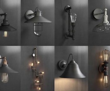 Industrial Style Wall Lamp-ID:346856125
