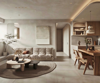 Wabi-sabi Style A Living Room-ID:244822985