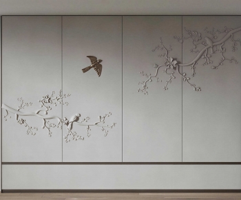 New Chinese Style TV Wall-ID:344569739