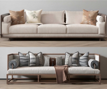 New Chinese Style Three-seat Sofa-ID:253484966