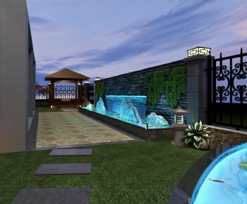 New Chinese Style Courtyard/landscape-ID:973267081