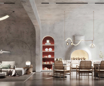Wabi-sabi Style A Living Room-ID:380417113