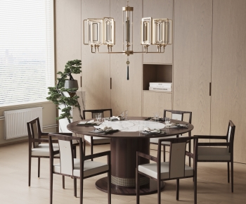 New Chinese Style Dining Table And Chairs-ID:155252938