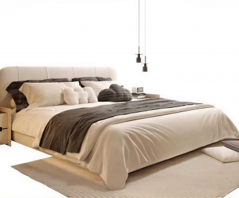 Modern Double Bed-ID:762339125