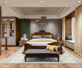 American Style Bedroom-ID:509495027