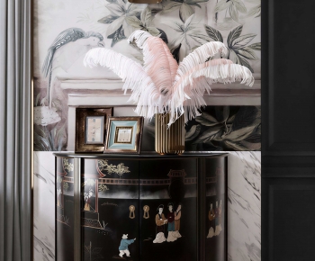 New Chinese Style Entrance Cabinet-ID:757081035