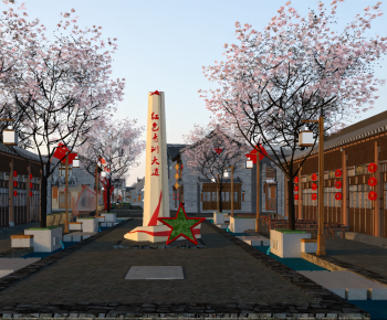 Chinese Style Appearance Of Commercial Building-ID:531589986