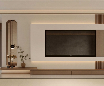 New Chinese Style TV Wall-ID:237344985