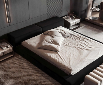 Modern Double Bed-ID:385987041