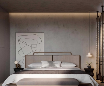 Wabi-sabi Style Bedroom-ID:198982956