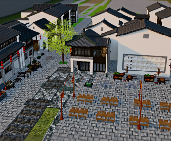 New Chinese Style Commercial Street-ID:477026943