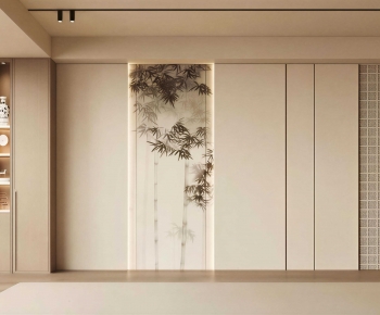 New Chinese Style TV Wall-ID:595815905