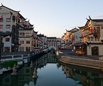 New Chinese Style Commercial Street-ID:828159097