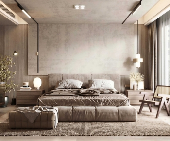 Wabi-sabi Style Bedroom-ID:957778931