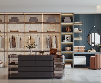 Modern Clothes Storage Area-ID:399928091