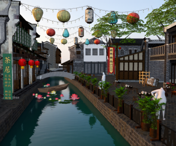 Chinese Style Commercial Street-ID:647876025