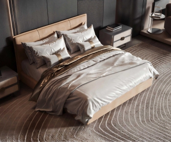 Modern Double Bed-ID:336819897