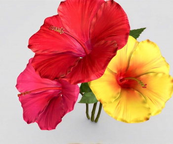 Modern Flowers And Grass-ID:334446912
