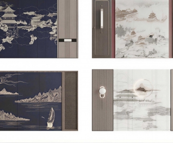 New Chinese Style TV Wall-ID:873095998