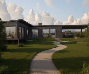 Modern Appearance Of Commercial Building-ID:738070011