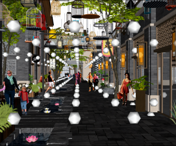 New Chinese Style Commercial Street-ID:580533985